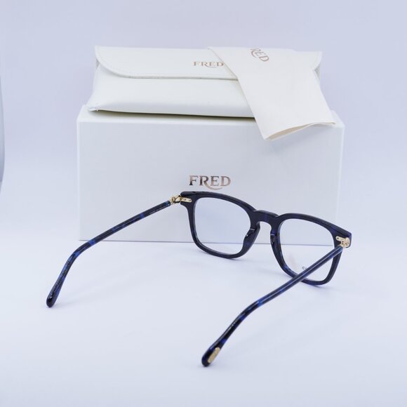 Fred FG50006I 092 Eyeglasses Blue Havana 50mm Square Frame - Picture 9 of 9